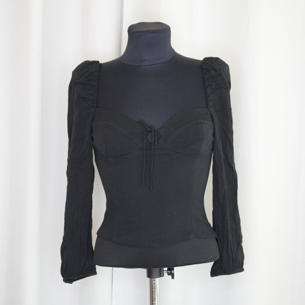 Aritzia Wilfred Novella Blouse Black Sz XS - Picture 2 of 6